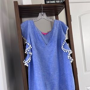 Linen Lilly Pulitzer size L sleeves top EUC